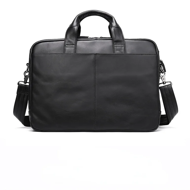 Luxury Brand Real Leather Men Briefcase Messenger Bag 14 inch Laptop Bags Natural Office Business Tote Document