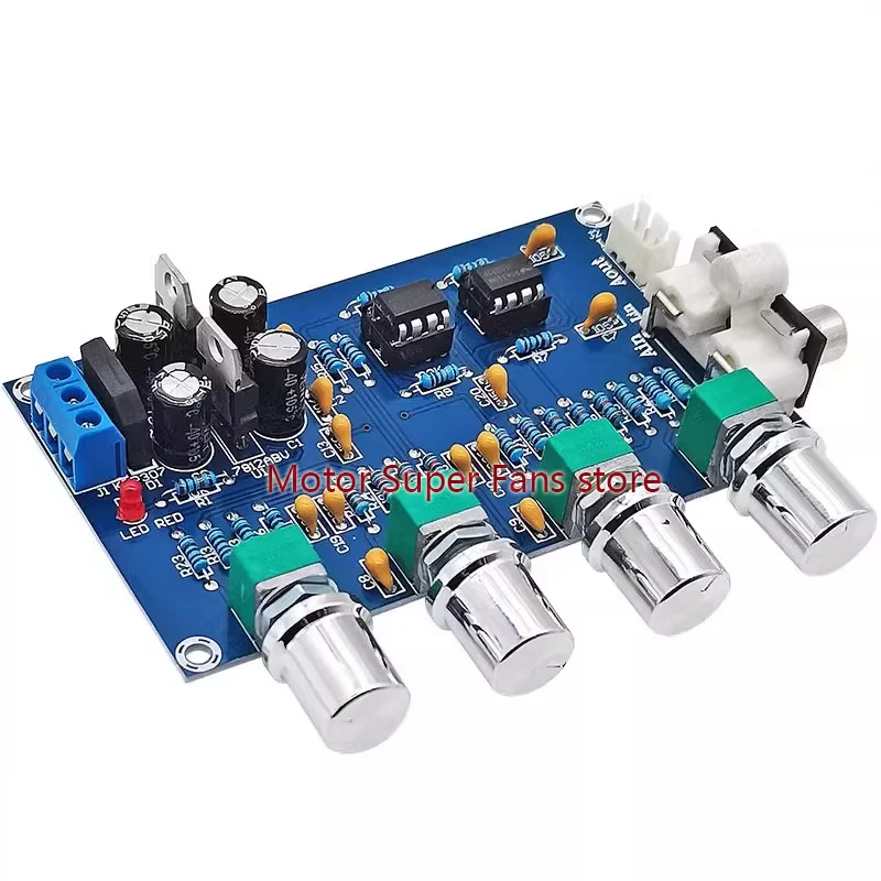 

AC 12V NE5532 Tone Board Preamp Pre-Amp With Treble Bass Volume Adjustment Pre-Amplifier Tone Controller For Amplifier Board