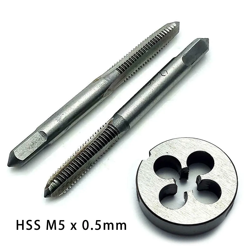 Efficient HSS M5 x 0 5mm Taper Tap and Die Pair Crafted from High Speed Steel for Optimal Thread Cutting Results