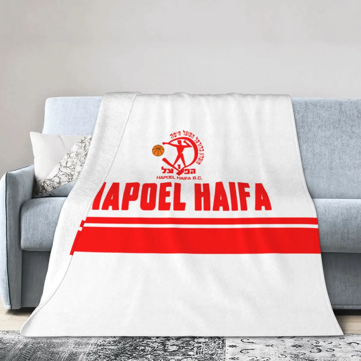 Hapoel Haifa Bc Fleece Blanket Ultra Soft Flannel Blanket Digital Printed All Season Premium Fluffy