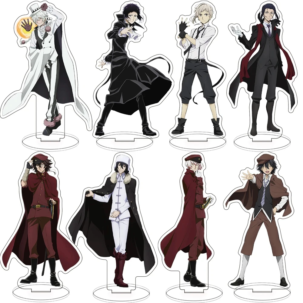 Bungou Stray Dogs Atsushi Nakajima Dazai Chuya Ryunosuke figura acrílica con soporte decoración de escritorio colección modelo juguete regalos