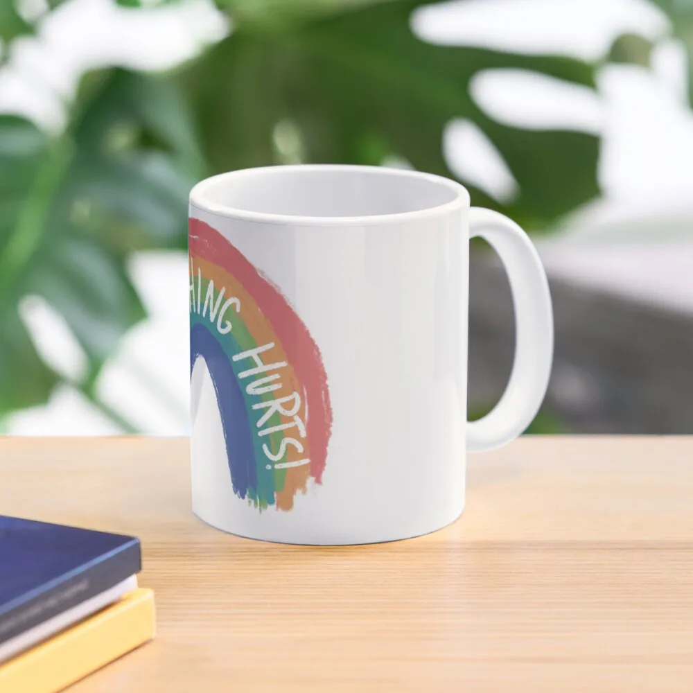 Everything Hurts Rainbow Classic  Mug Gifts Printed Cup Design Coffee Drinkware Photo Handle Round Simple Tea Picture Image