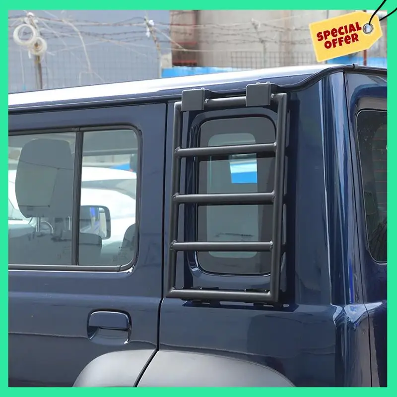 

-A14E Rear Window Extension Climbing Ladder Protective Frames Accessories For Suzuki Jimny JB74 2019-2024 4 Door