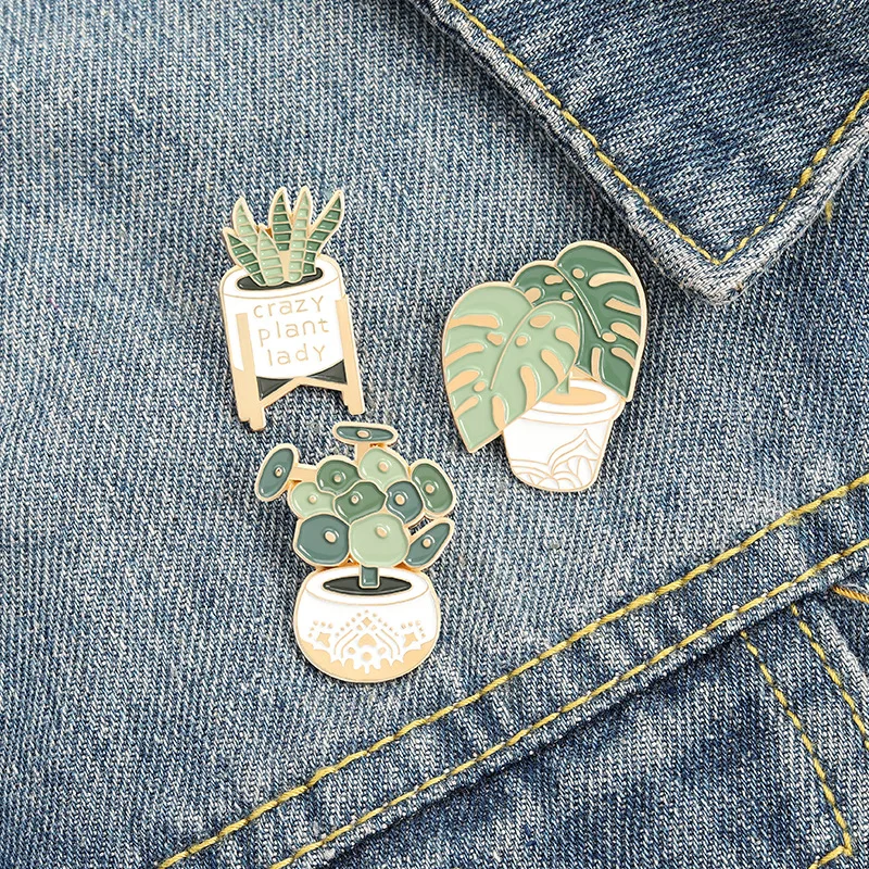 Spilla spilla acquatica spilla Aloe lega vegetale Cactus Badge Cactus Pin piante in vaso Pin Aloe Pin spilla Cactus spilla pianta