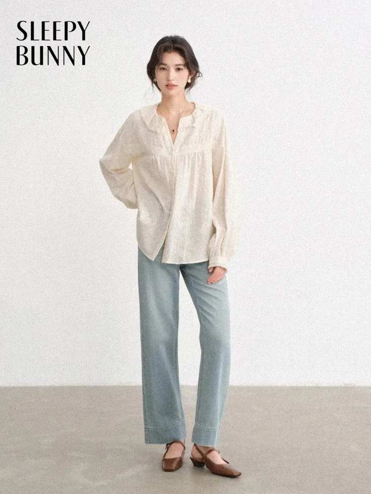 

Женская винтажная блузка с кружевной вышивкой, хлопковая рубашка с длинным рукавом, ажурный топ, весенняя повседневная рубашка в литературном стиле на пуговицах для женщин