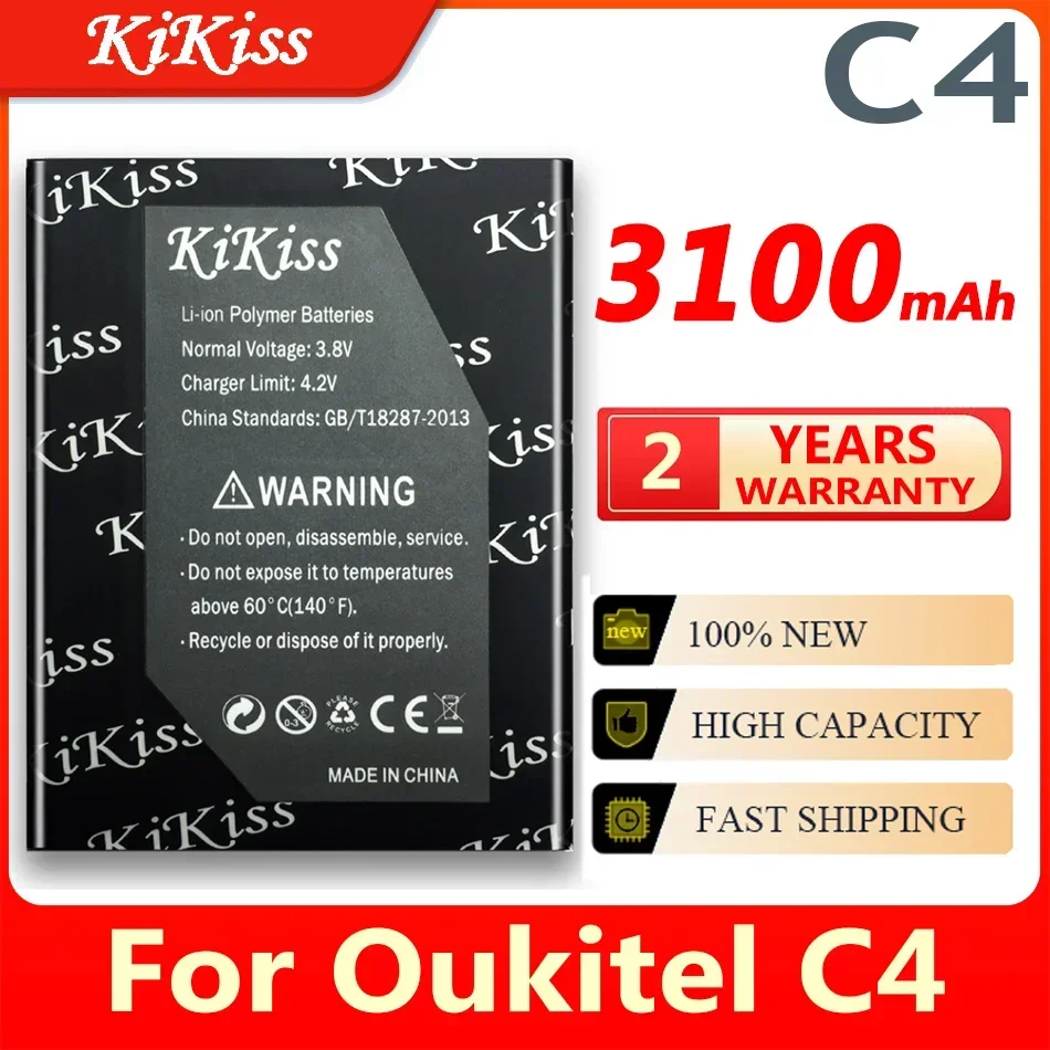 KiKiss Battery For Oukitel C23 C22 C21 C19 C18 C17 C16 C15 C12 C11 C10 C9 C8 C5 Pro C4 C3 S77