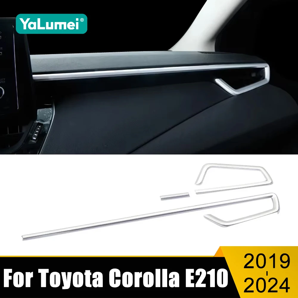 

ABS Car Central Control Decoration Strip Modification Cover Trim Sticker For Toyota Corolla E210 2019-2021 2022 2023 2024 Hybrid