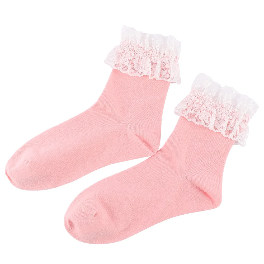 

Vintage Lace Ruffle Socks Short Sock Ankle Socks Boat Socks