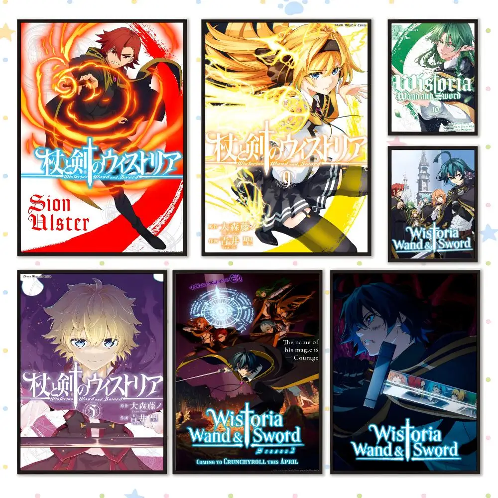 Anime Magic Wistoria Wand Sword Poster HD Waterproof PP Self Adhesive Aesthetic Bedroom Dorm Gaming Room Home Decor Gift
