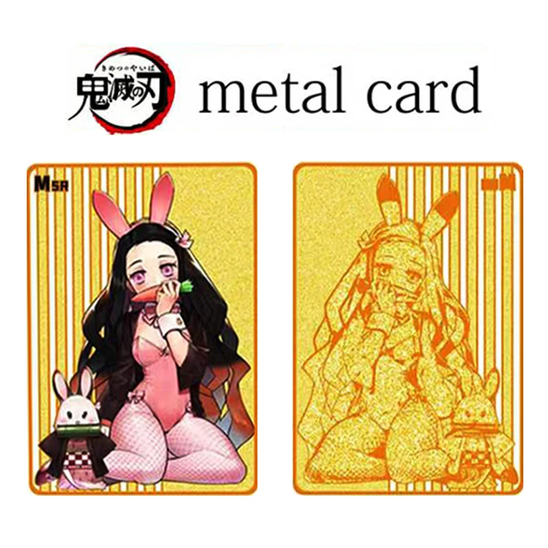 DIY 1pcs/set Demon Slayer Kamado Nezuko Kanroji Mitsuri Anime collection card Board game card toys Flash card Christmas gift