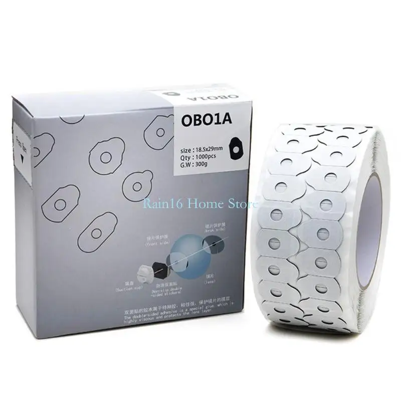 02DB 1000pcs/roll Optical Lens Processing Non-slip Double-sided Stickers Eyeglass Lens Protective Pad Glasses AccessoriesTool