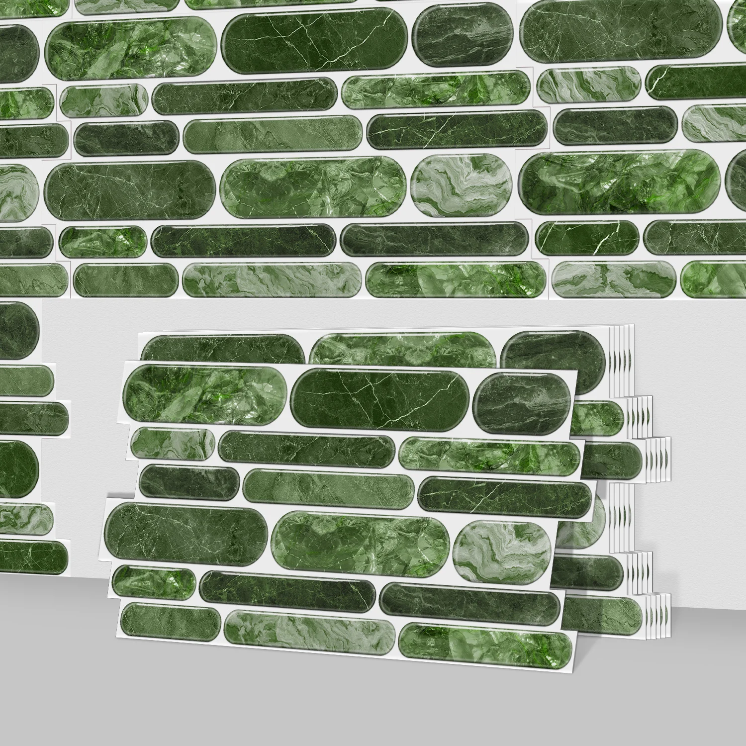 

(6/12/24/48PCS) Easy to install marble self-adhesive waterproof stickers, suitable for home wall decoration