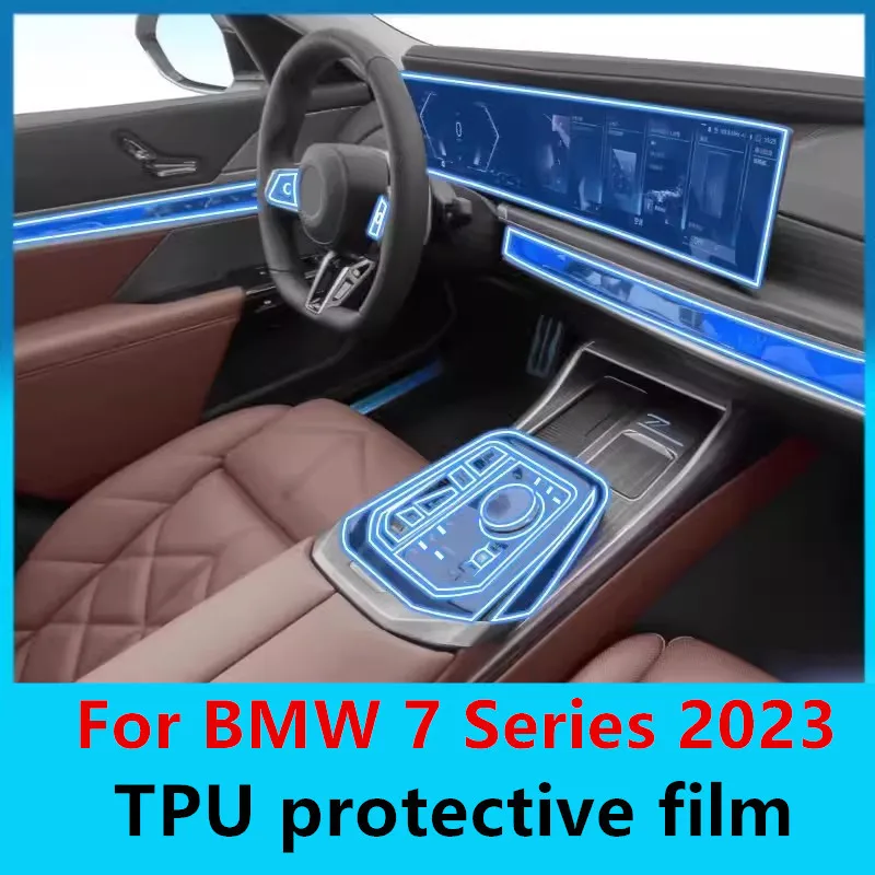 

Car Interior Center console Transparent TPU Protective film Anti-scratch Repair film For BMW 7 Series G70 2023 Auto Accessories
