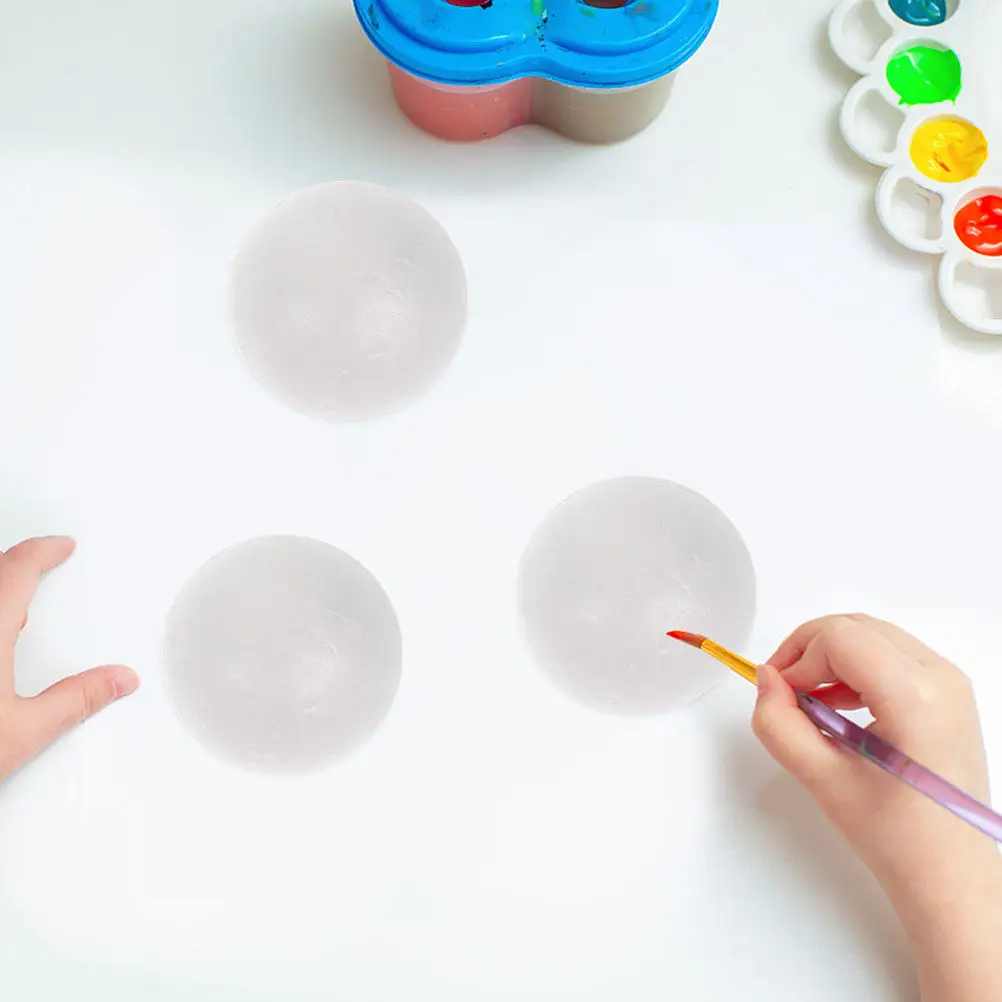 

100 шт. белых полусфер из пенопласта, легко окрашиваемых, для поделок, свадебных букетов, DIY-проектов и декора