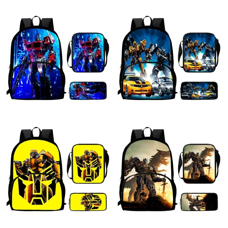 B-Bumblebee Child School Backpack with Front Pocket,Shoulder Bags,Pencil Bags for Aged 5-10, Cartoon School Bags Boys Girls