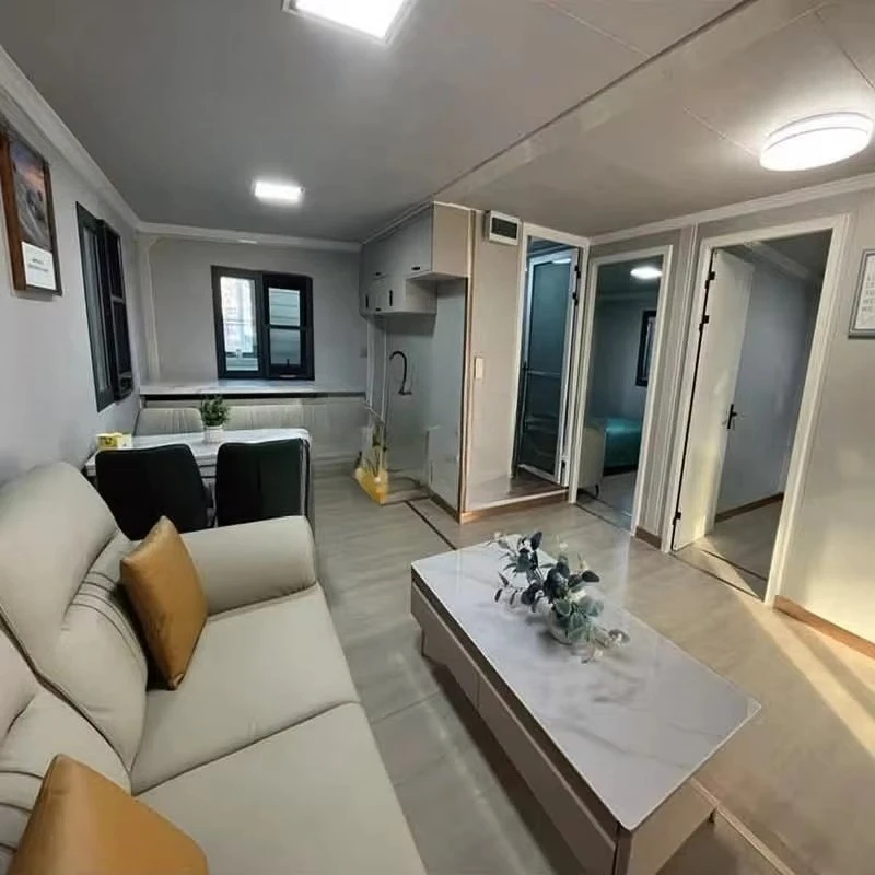20Ft Container House Double-Wing Scalable Light Steel Container House Modern Design Portable Expandable 2 Bedroom Mobile Villa