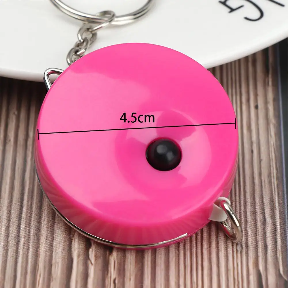 Delicate 1.5 Meters Small Candy Color Tape Measure Keychain Tape Measure Clothing Size