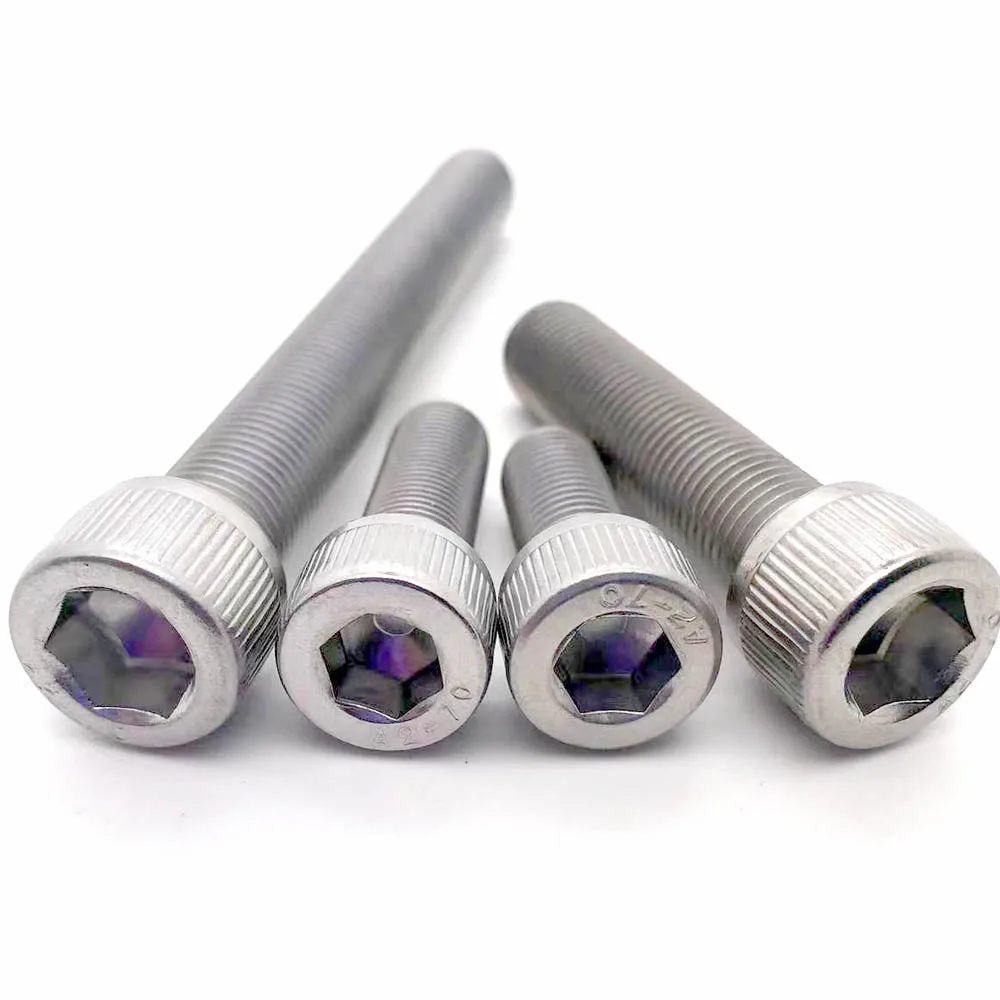 1/5/20pcs DIN912 Fine Thread M3 M4 M5 M6 M8 M10 M12 304 A2 Stainless Steel Allen Hexagon Hex Socket Cap Cylinder Head Bolt Screw