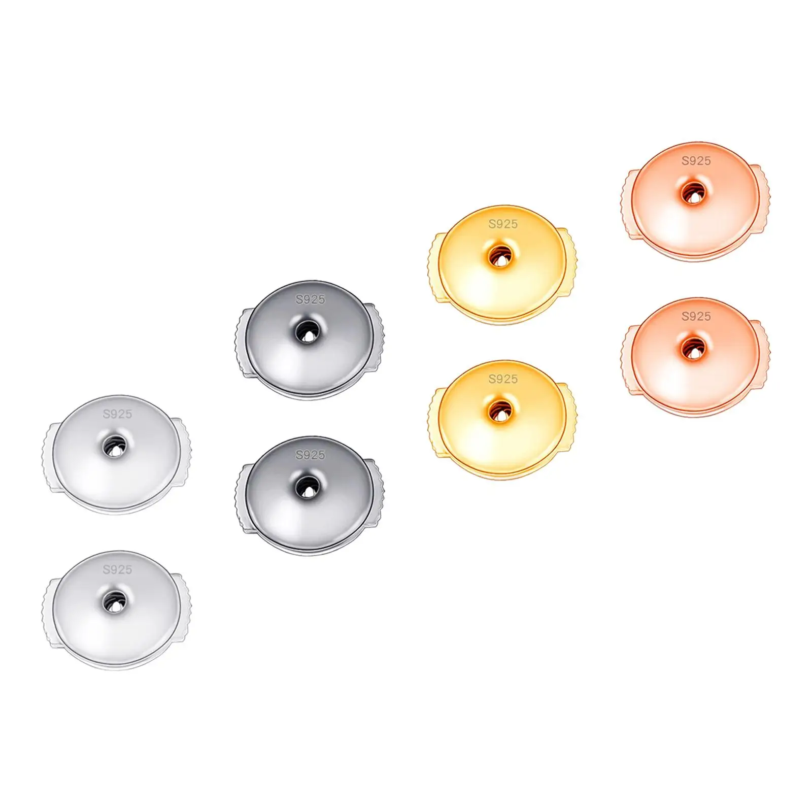 Pair of Earring Backs Stoppers Jewelry Findings Replacements Stoppers Plugs for Women Girls DIY Earring Lovers