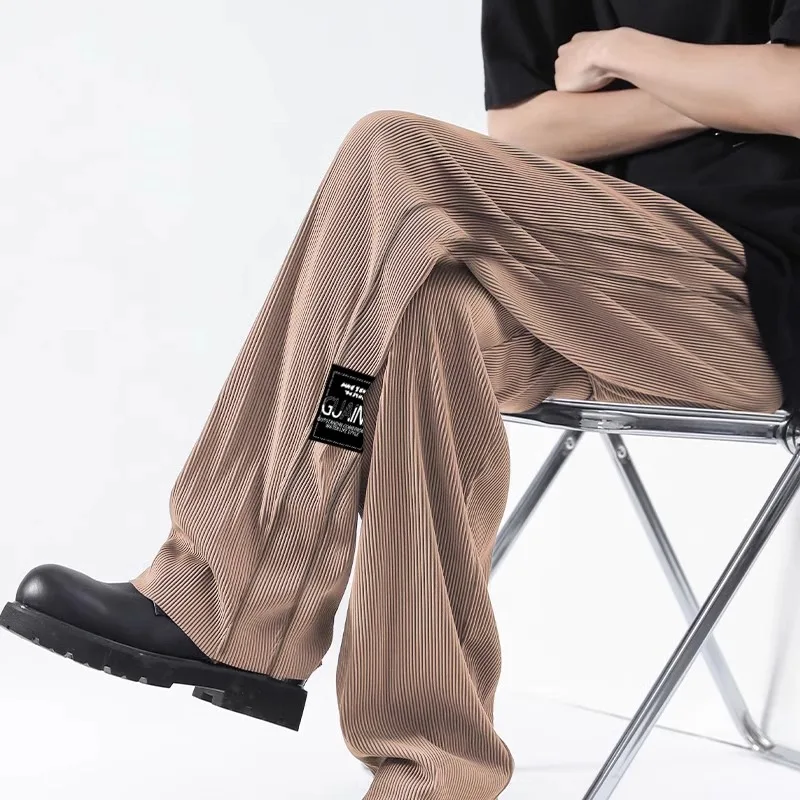 Ultra-Thin Summer Ice Silk Casual Pants Women's plus Size Elastic Quick-Dry Smooth High-End Silky Women's Pants Air Condition...