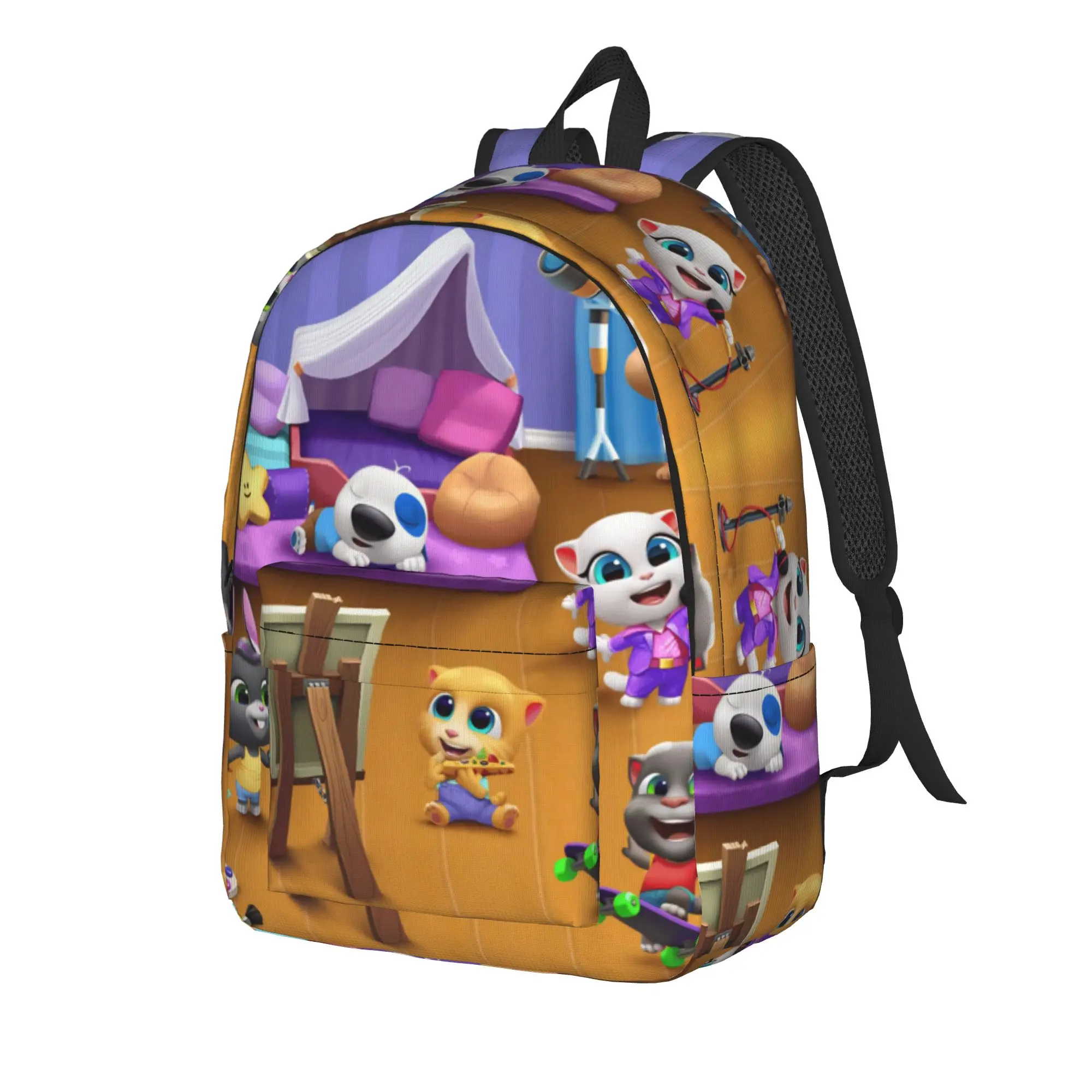 T-Talking T-Tom And F-Friends Fashion Backpack Sports Student Work  Daypack for Men Women Laptop Computer Canvas Bags