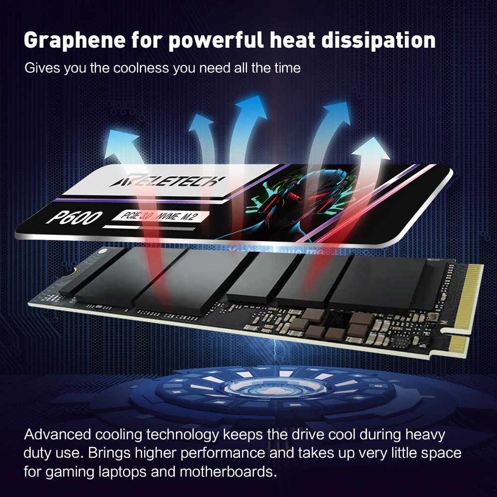 Libertech-disco duro interno P600 m.2 ssd 3,0x4 PCIe nvme 512GB 1TB 2TB M.2 2280 SSD para ordenador portátil y de escritorio