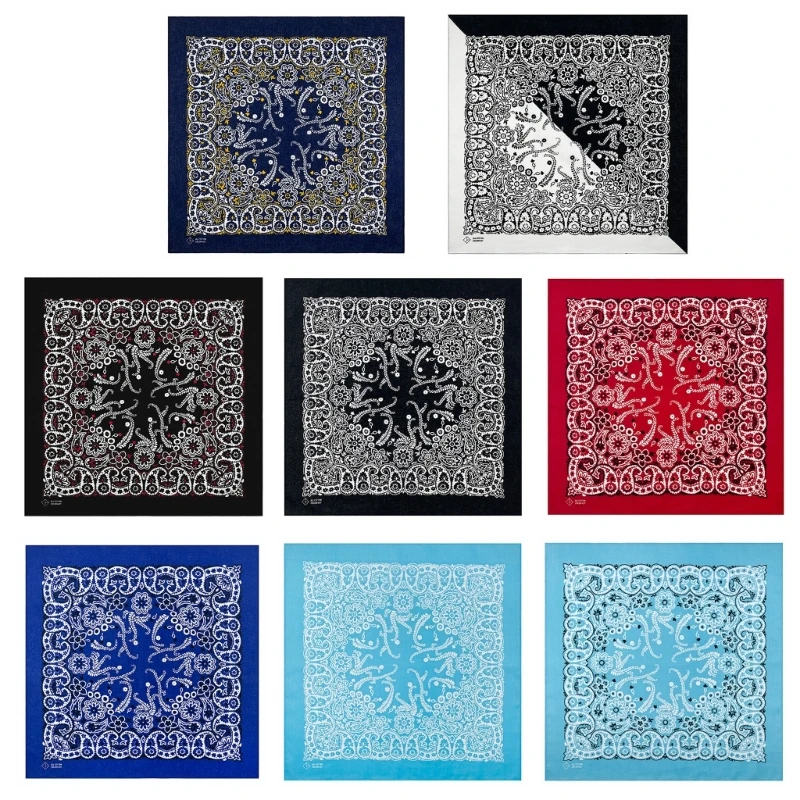 Colourful Paisleys Bandana Neckerchiefs Men Women Cashew Print Handkerchief