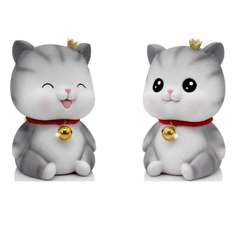A16R-Cute Cat Decorative Saving Bank,Home Decoration Coin Bank Money Piggy Bank Help Form Right Money Habits