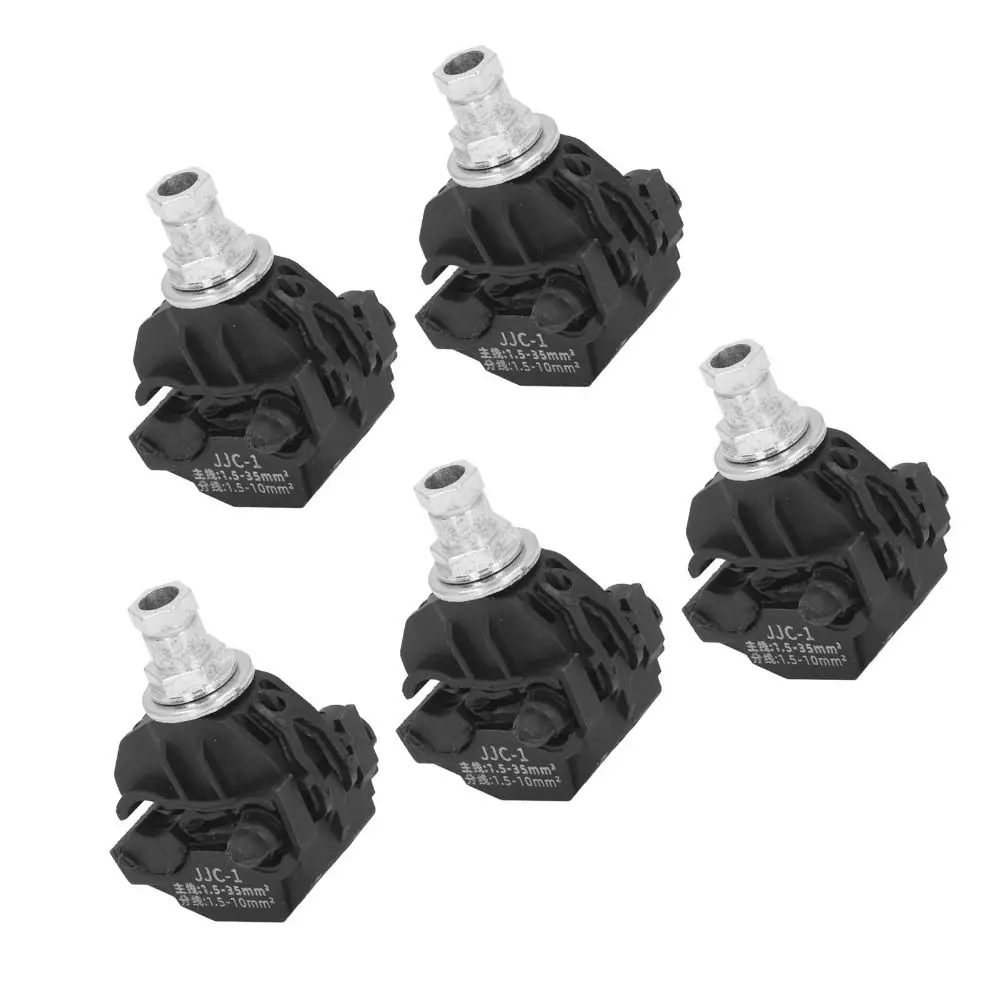 

5 Pcs JJC-1 Insulation Piercing Connector Insulation Material No Peeling Required Insulation Piercing Clamp Black Pure Copper