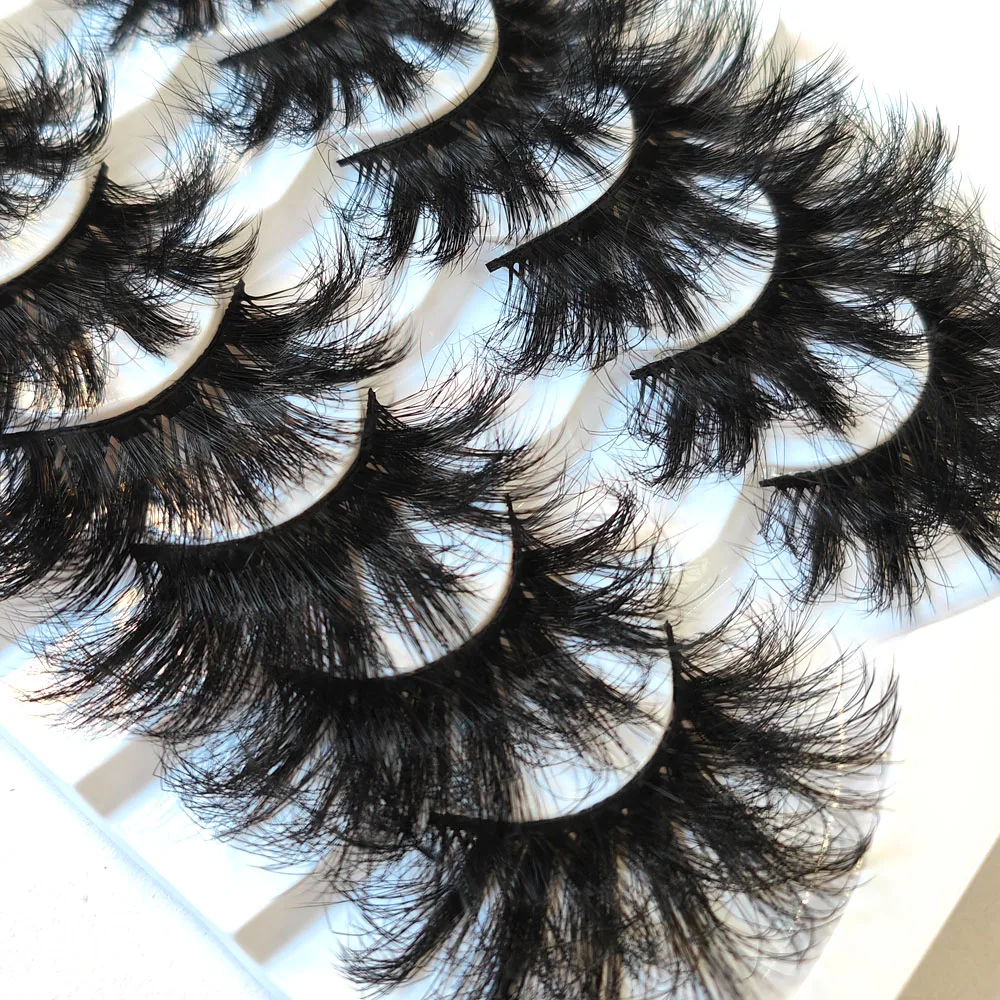 ICYCHEER 7ペア ドラマティックまつげ ロング＆ボリューム 25mm ロングアイラッシュ フェイクミンク 3D メッシーアイラッシュ フルストリップ ソフト 再利用可能