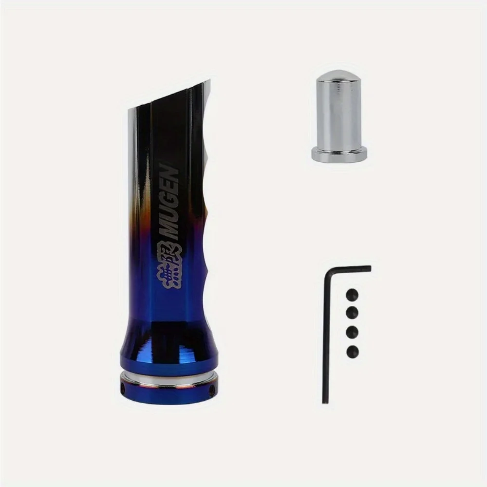 MUGEN Universal Burnt Blue Aluminum Car Handle Hand Brake Sleeve Handbrake Cover