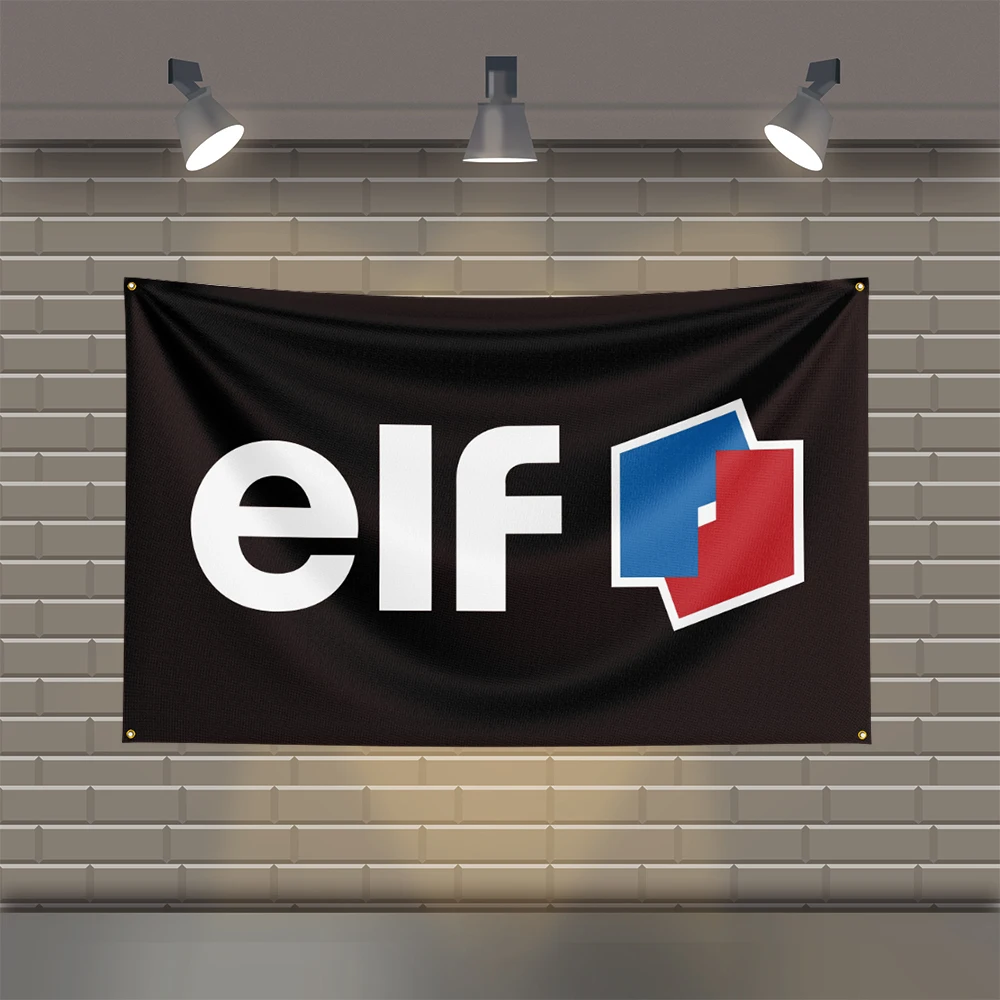 3x5 Ft E-ELFs Racing  Flag Polyester Printed Cars Flags for Room Garage Decor