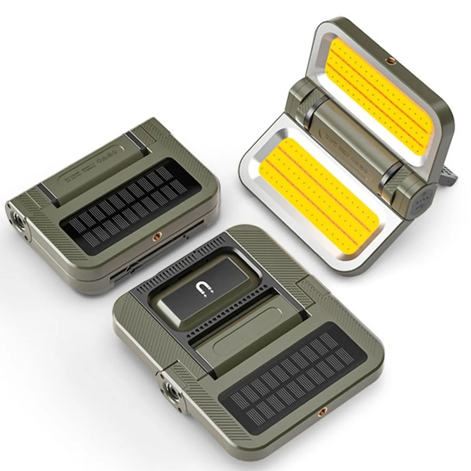 Super Bright Solar Energy Powerd Camping Light 2000LM Built-in 5000mAh Battery Rechargeable Magnetic Lamp Tent Lantern With Hook