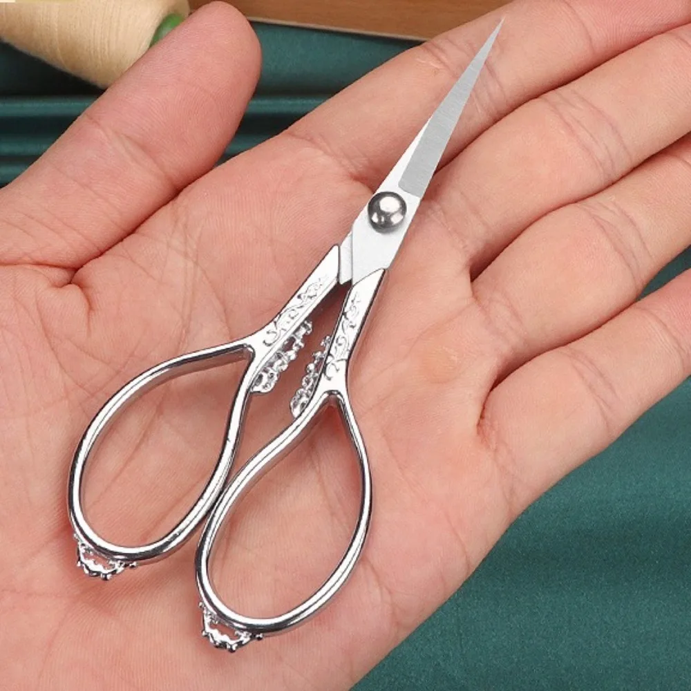 خمر التفاصيل مقص خياط الفولاذ المقاوم للصدأ التطريز وأشار مقص اللوازم المكتبية مقص التطريز الدقيق