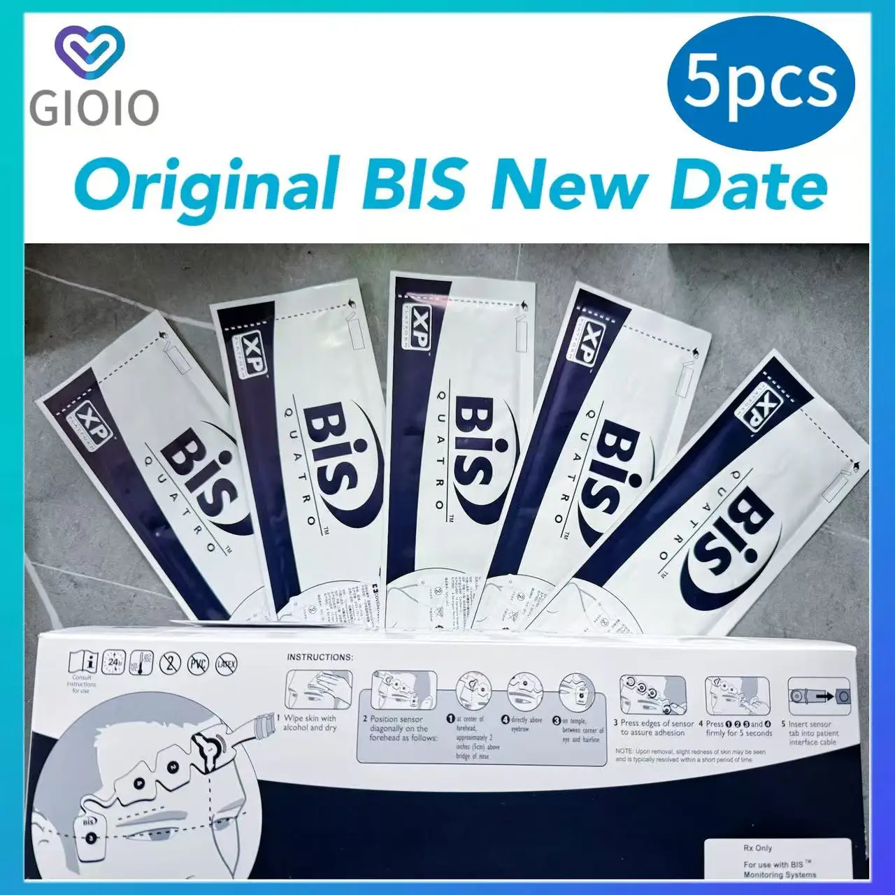 Original BIS desechable Covidien 186-0106 EEG Sensor electrodo cerebral hoja de Sensor almohadillas para adultos 186-0106 nueva fecha