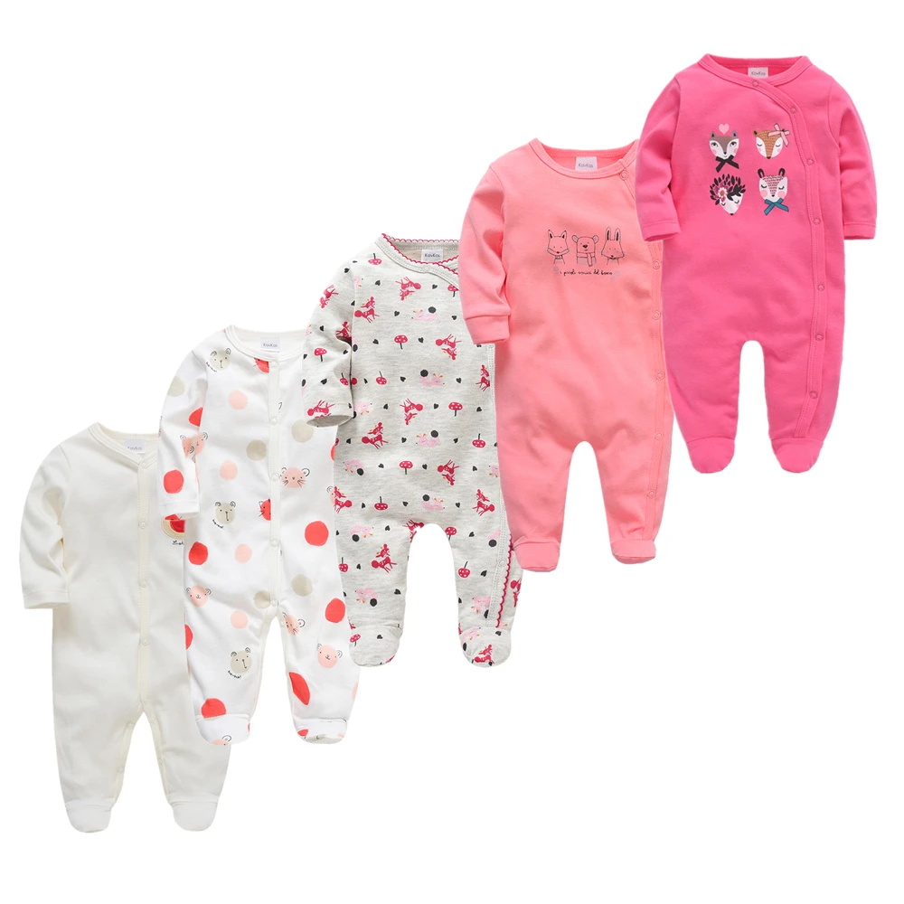 

Roupas Bebe De Baby Footed Sleepwear Newborn Playsuit Spring Full Sleeve Jumpsuit Infant Footies Solid Color Bottoming Clothes