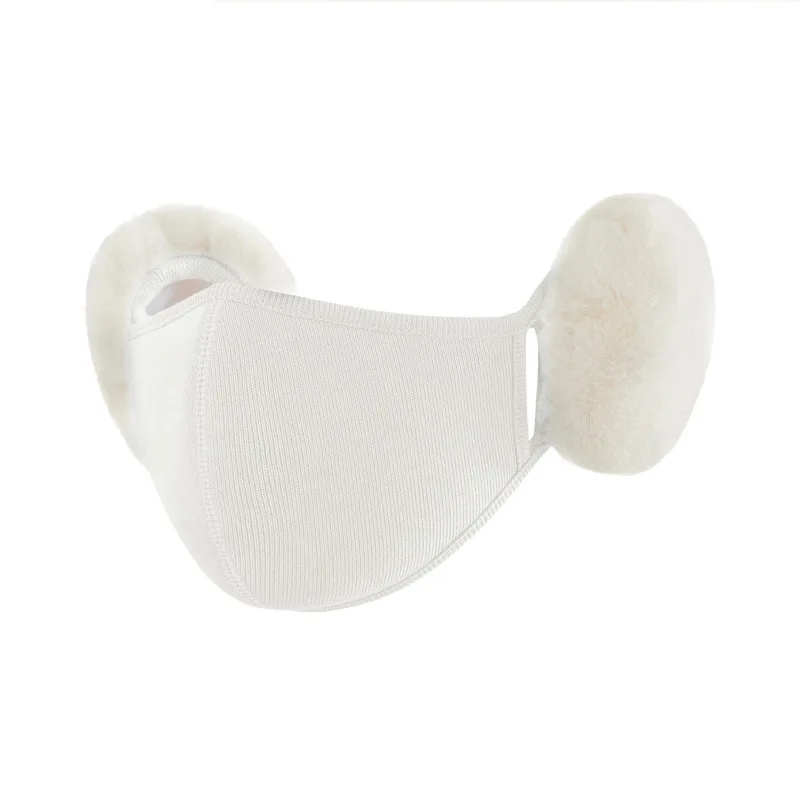 Mascarilla facial 2 en 1, orejeras, nueva protección auditiva a prueba de viento aplicada para invierno, accesorios de ropa de moda para exteriores para mujer 2025