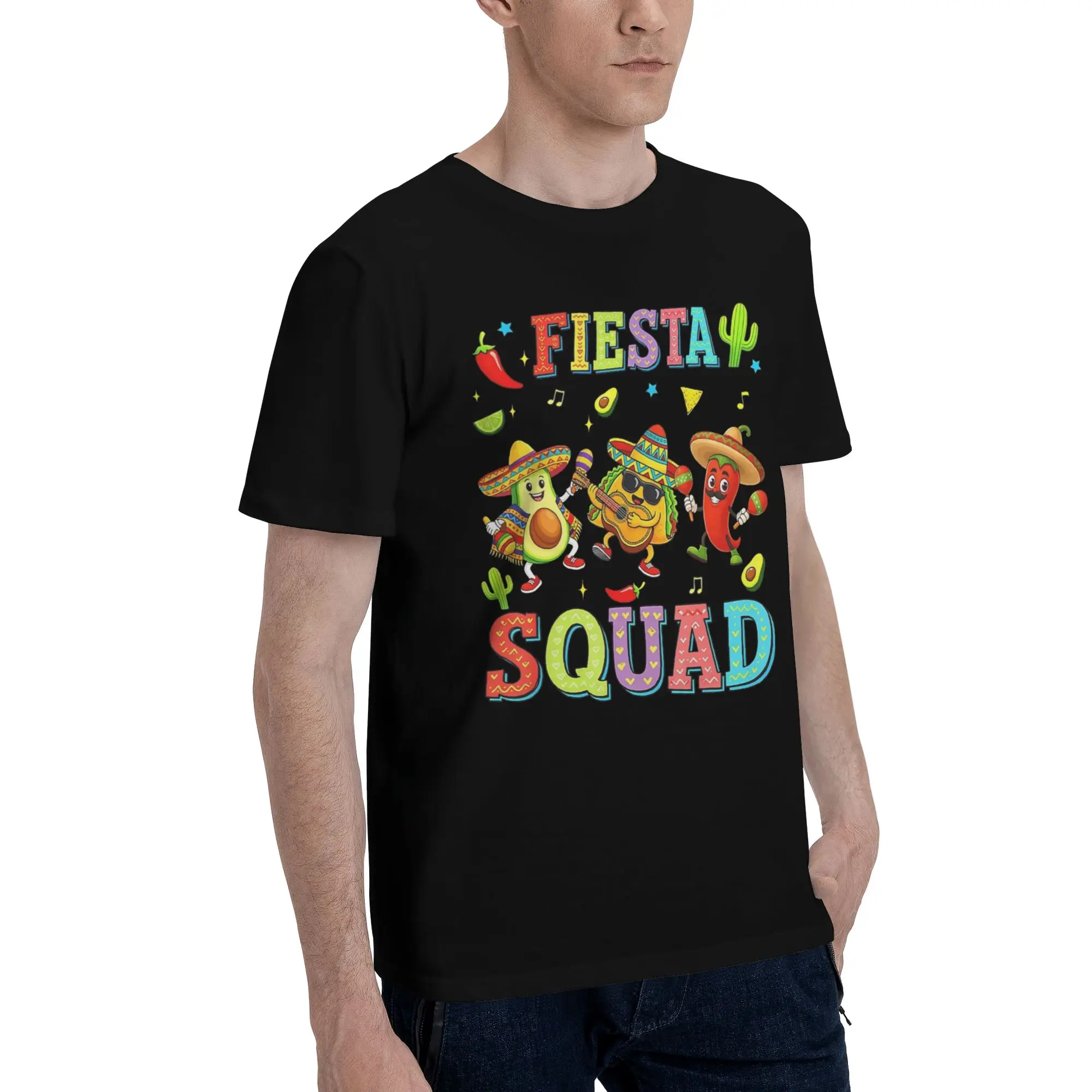 Men Women New Arrival Fiesta Squad Cinco De Mayo  Tee T Shirt 100% Cotton  T-shirts Clothes