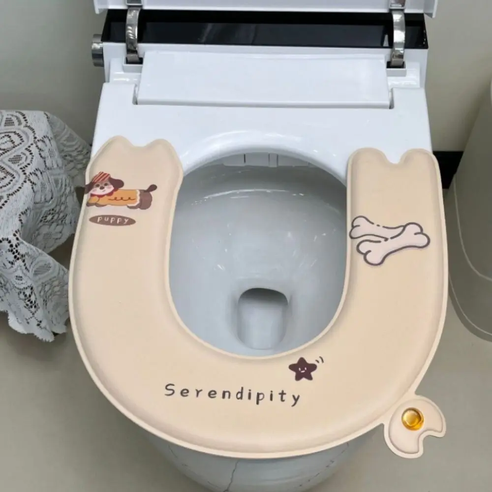Waterproof Scented Toilet Seat Cover Wash-Free Cartoon Toilet Seat Mat Anti-Slip EVA Adhesive Toilet Seat Cushion Guest Room