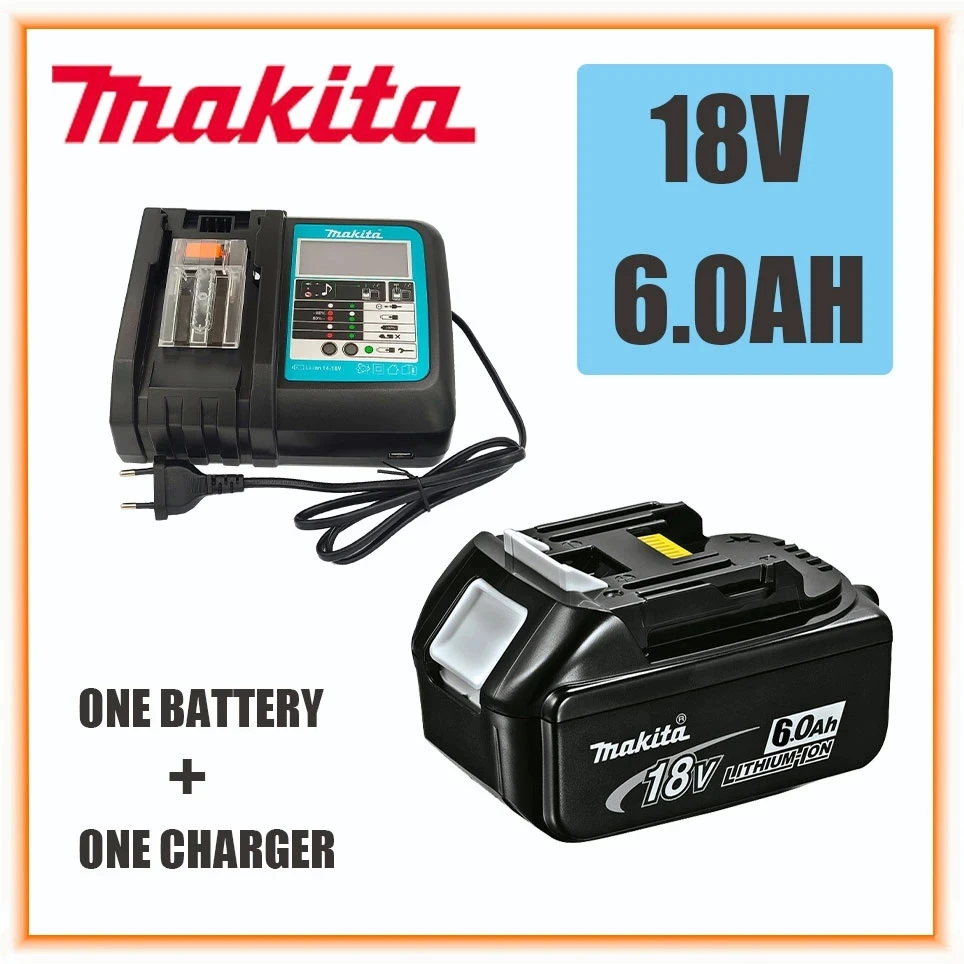 Makita 18V 6.0Ah con sostituzione agli ioni di litio LED LXT BL1860B BL1860 BL1850 100% batteria ricaricabile originale Makita 18V per utensili