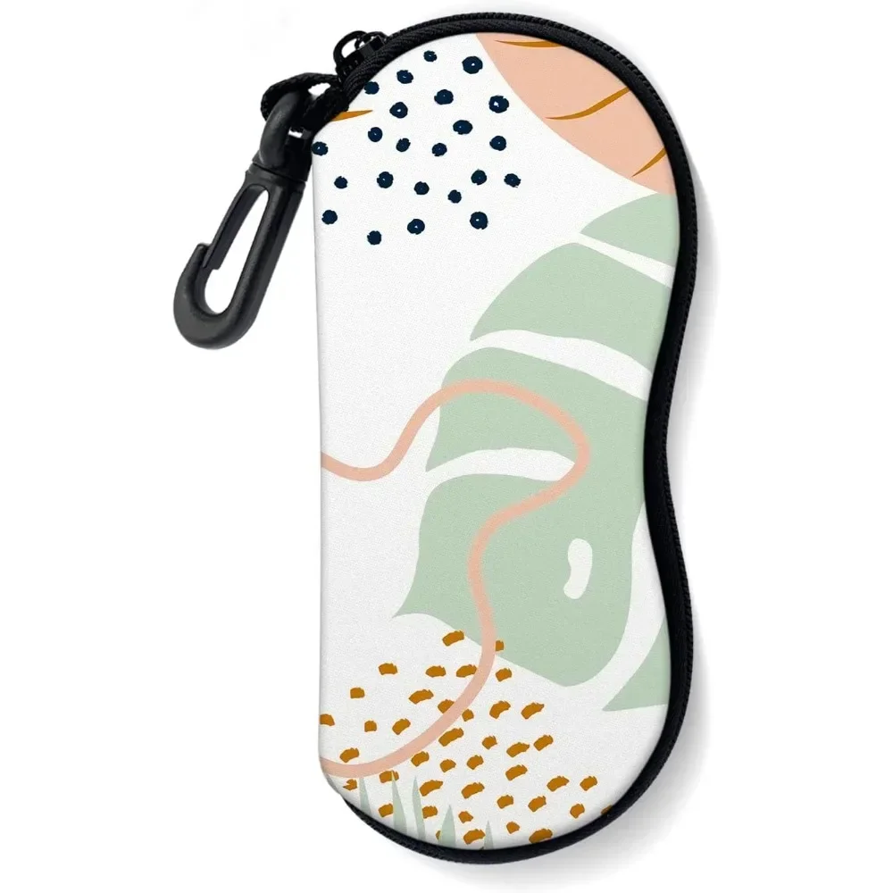 

Modern Art Glasses Case Pouch Prints Zipper Soft Eyewear Storage Box Outdoor Travel Portable Anti-Pressure Sunglasses Bag