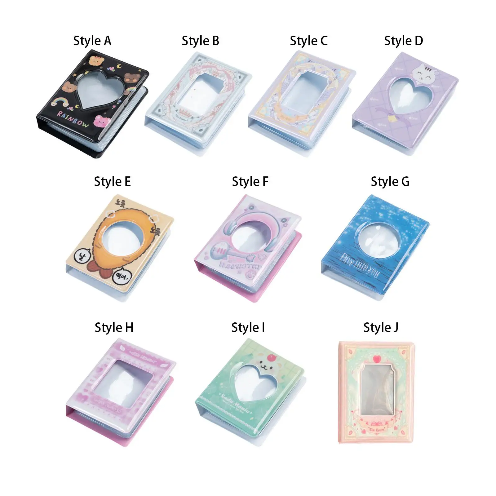 2-6pack 3 inch Photo Card Holder Mini Picture Album Cute for