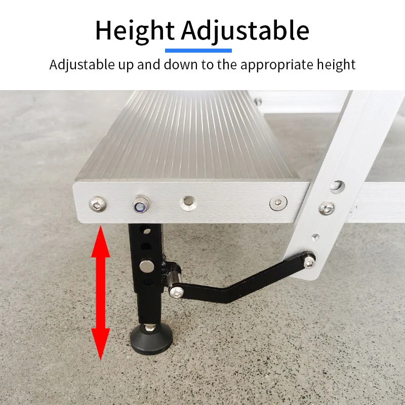 Caravan Accessories RV Steps 5 Steps Folding Manual/Electric Stairs With LED Light & Adjustable Double Support Feet view 4