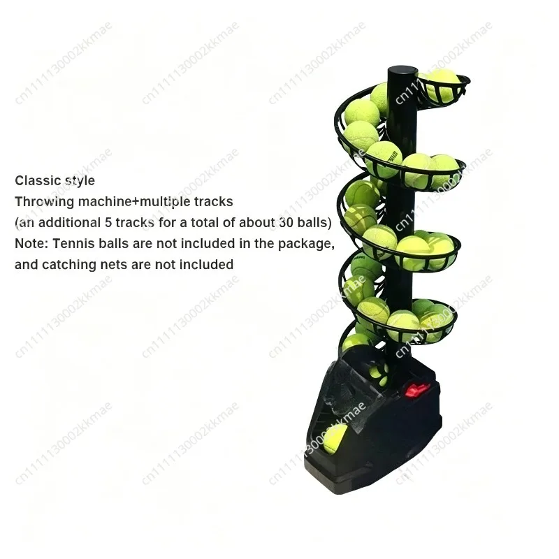 220V 110V Universal Portable Tennis Ball Throwing Machine Coach Ball Feeding Machine Self-service Single Swing Racket Practice