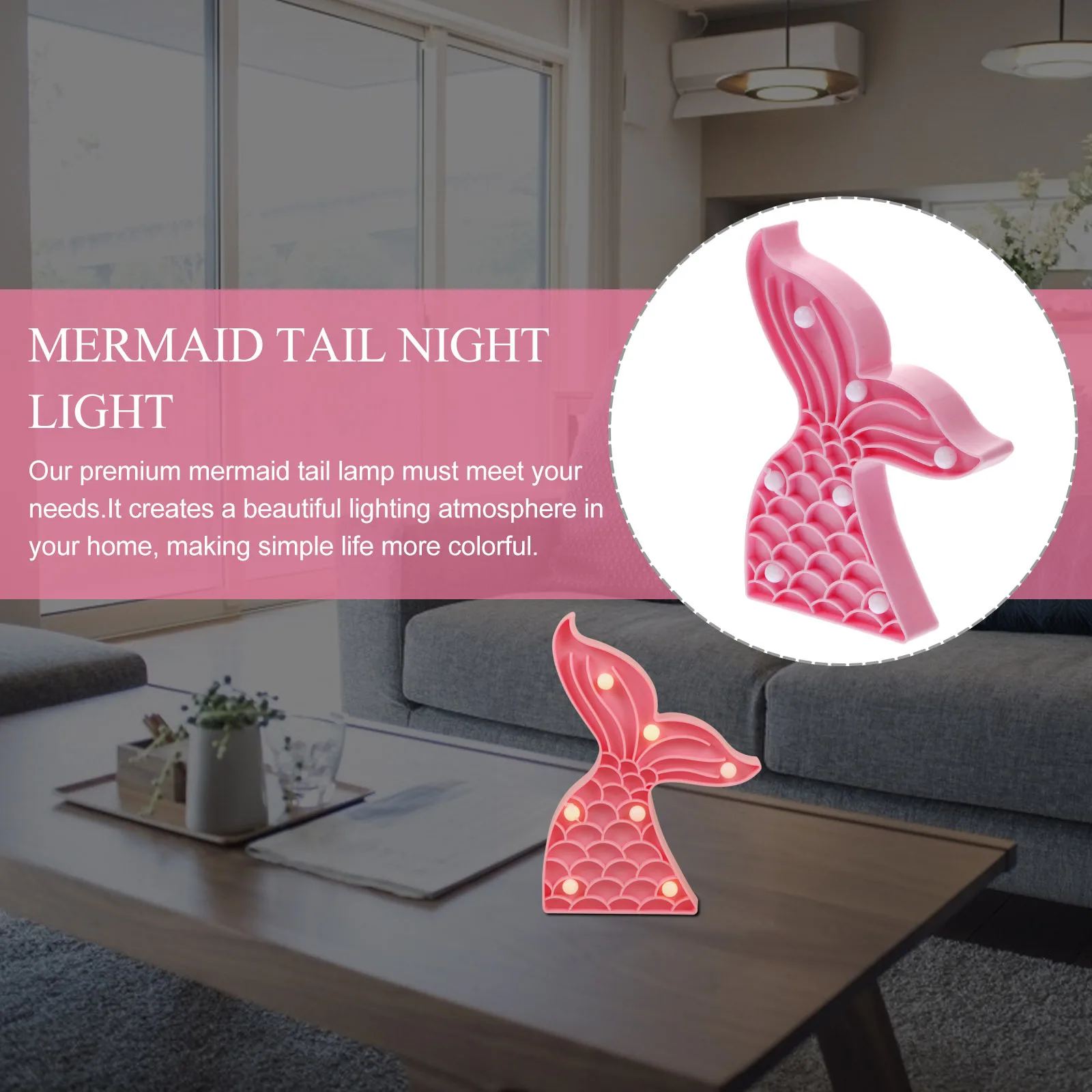 

Mermaid Tail Night Light Creative LED Bedside Lamp Table Lamp Romantic Bedroom Decoration Mermaid Tail Night Light