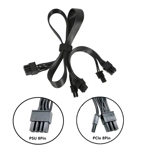 PCIe 2x 8Pin 6+2 GPU Power Cable for Corsair RM1000x, RM850x, RM750x, RM650x RM550x RMx GOLD TYPE 4 Modular Power, 60+20CM 18AWG