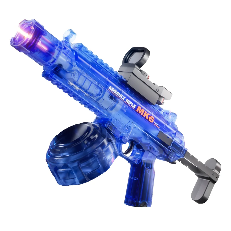 

MK6 Electric Continuous Firing Children Water Gun Powerful Automatic Water Blaster with Lights Summer Outdoor Pool Toys for Kids
