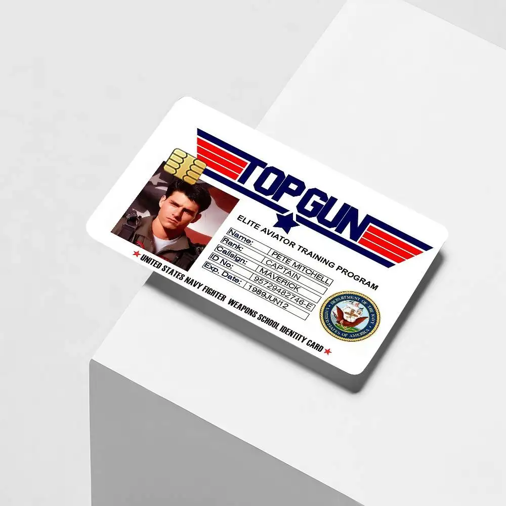 Movie T-Top G-Gun M-Maverick Credit Card Decorative Card Stickers Suitable For Bank Cards Metro Transit Anti-scratch Gift 4PCS