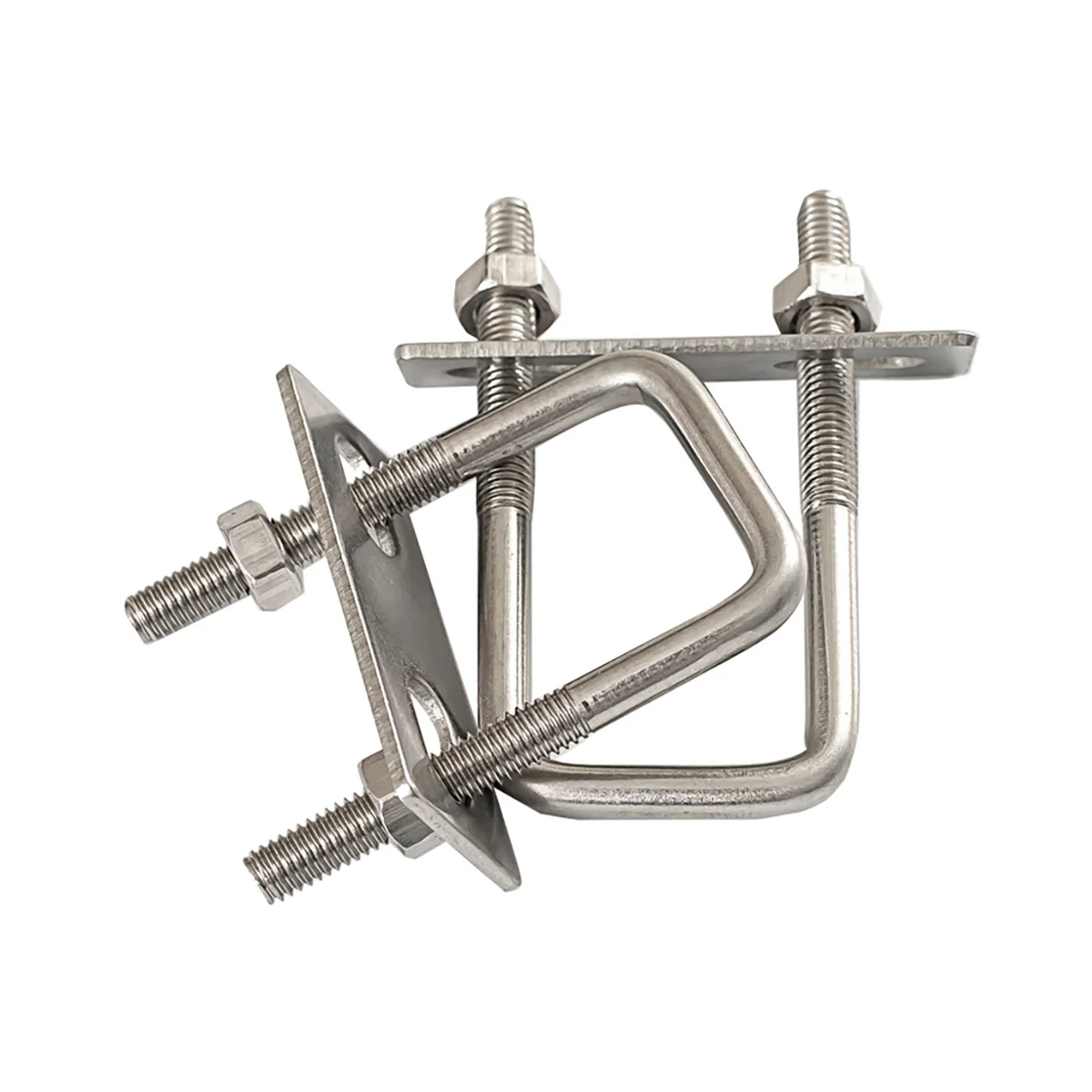 304 Stainless Steel Square Clip / Right Angle U-Clip / U-Bolt / U-Clip Square Tube Fastener M6M8M10