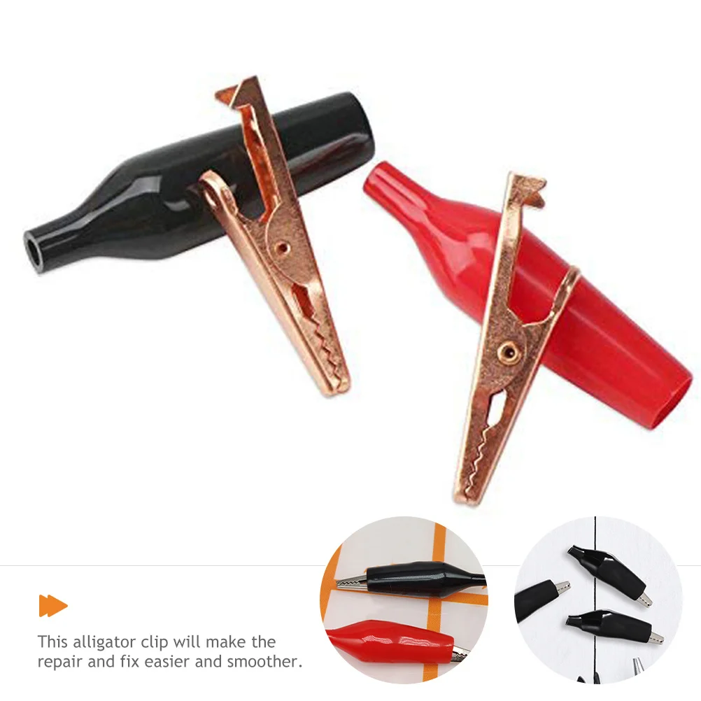 30 قطعة مشبك التمساح معزول سبائك المطاط المشبك الكهربائي لدغة قوية اختبار الكهربائية المشبك لدوائر دراجة نارية السيارة